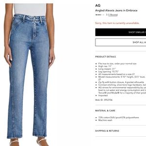 AG Angled Alexxis Jeans